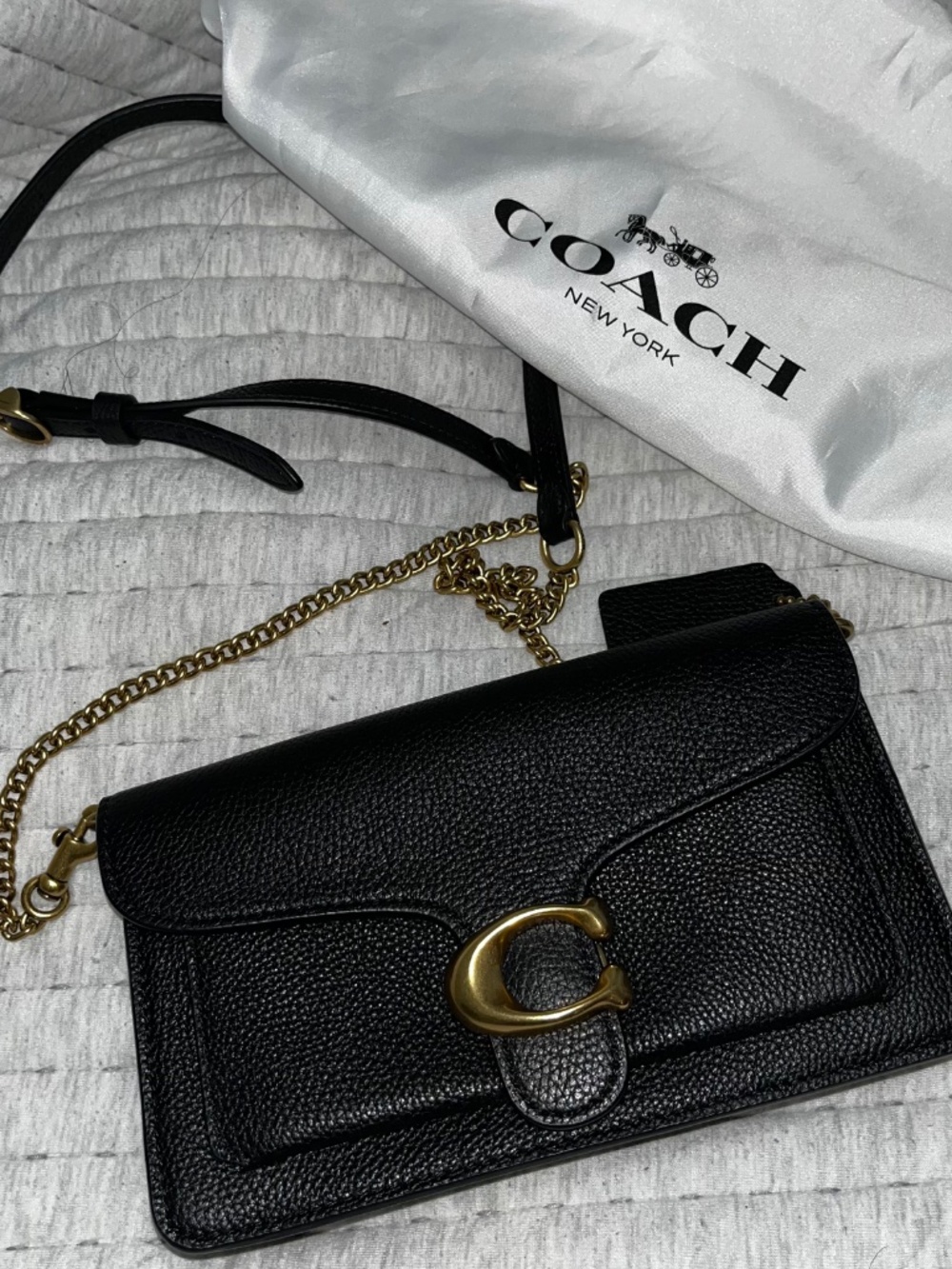 Black tabby clutch crossbody